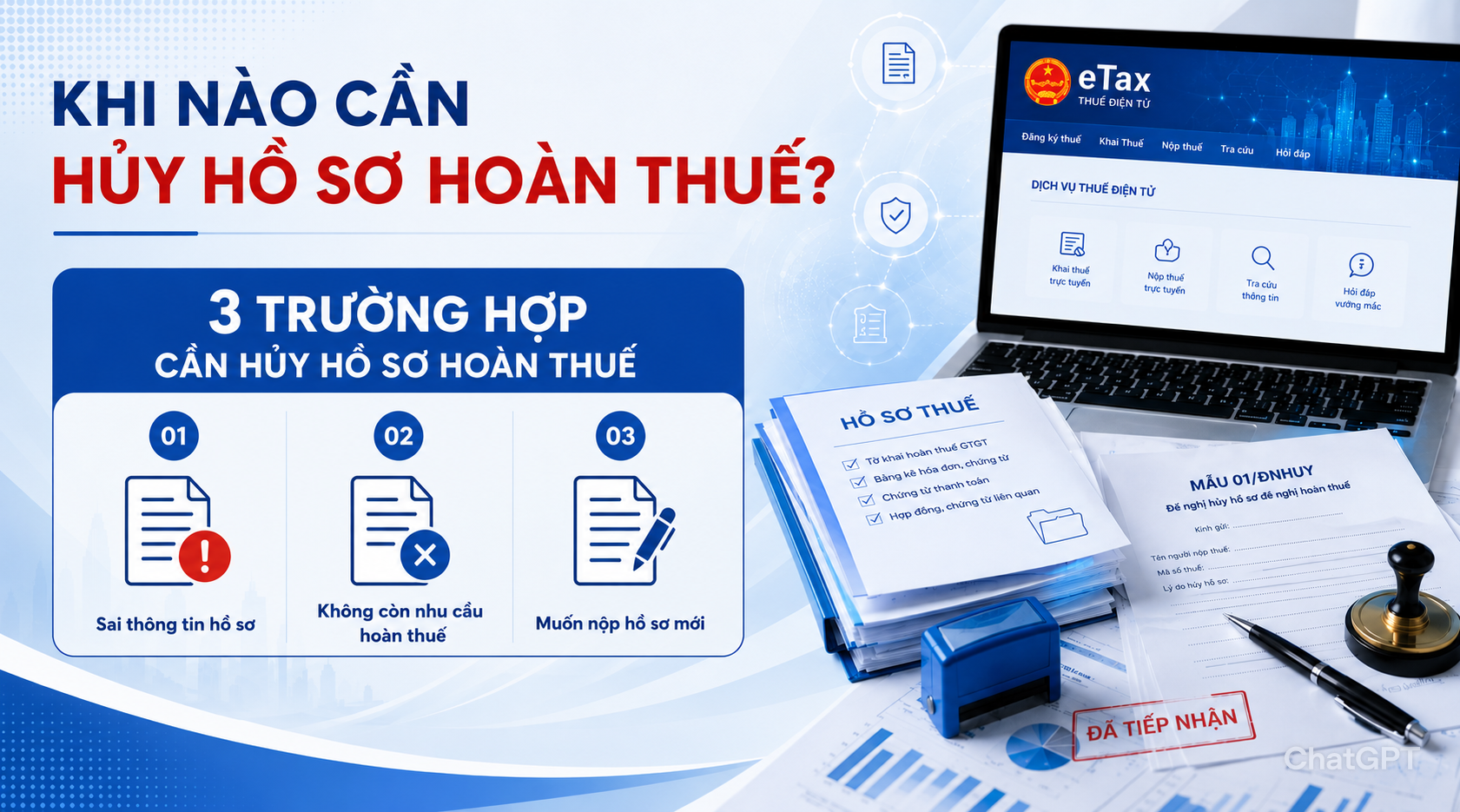 Các trường hợp cần hủy hồ sơ đề nghị hoàn thuế