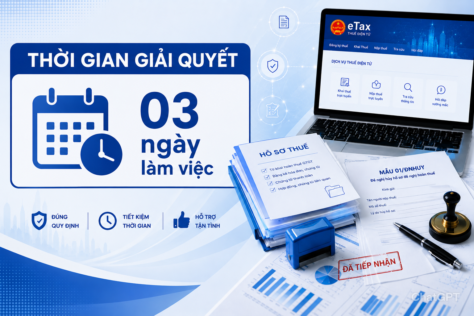 Thời gian giải quyết hủy hồ sơ hoàn thuế