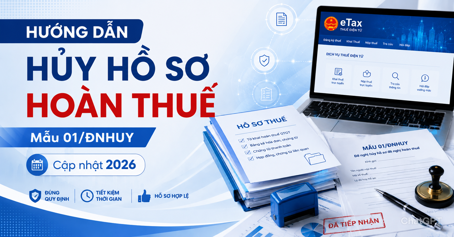 Thủ tục hủy hồ sơ đề nghị hoàn thuế mới nhất 2026